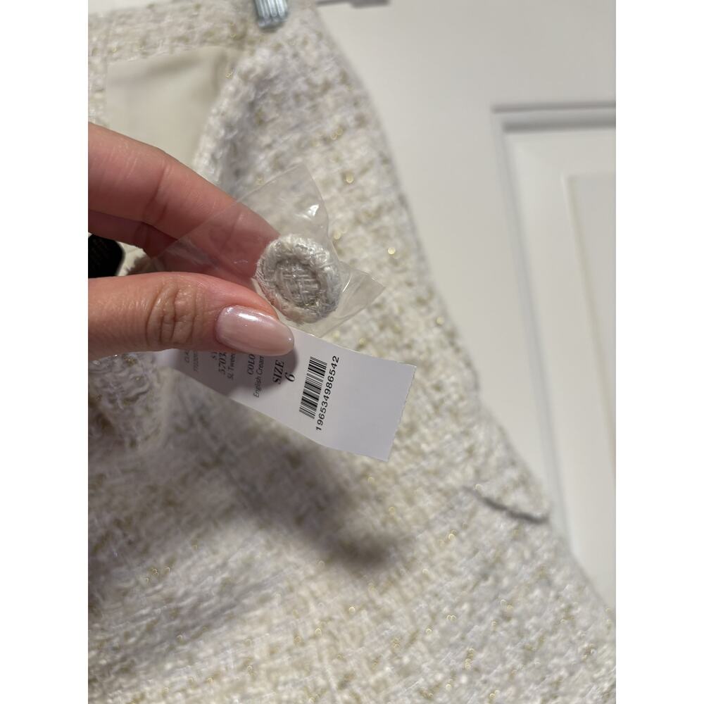 White House Black Market English Cream Tweed Bustier 6 - Picture 8 of 9